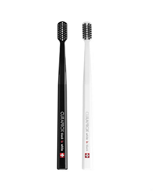 Black is White Toothbrush Duo Pack Black/White-Curaprox-Matakana Pharmacy